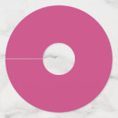 ピンクかわいらしプリンセス誕生日パーティティアラ ワイングラスタグ (裏面)