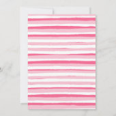 ピンクかわいらしプールパーティーガール誕生日 招待状 (裏面)