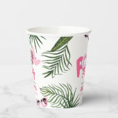 ピンクかわいらしプールパーティーガール誕生日 紙コップ (左)