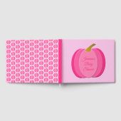 ピンクかわいらしベビーガールかぼちゃのカスタム赤ちゃんシャワー ゲストブック (全面)