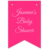 ピンクかわいらしベビーガールかぼちゃのカスタム赤ちゃんシャワー バンティングフラッグ (第2の旗)