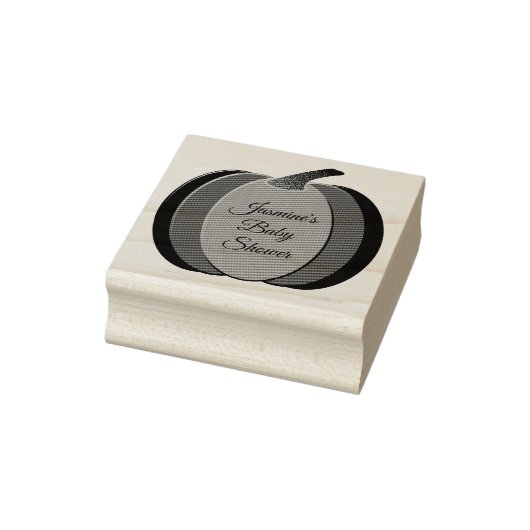 ピンクかわいらしベビーガールかぼちゃのカスタム赤ちゃんシャワー ラバースタンプ (スタンプ)