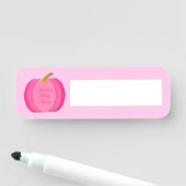 ピンクかわいらしベビーガールかぼちゃのカスタム赤ちゃんシャワー 名札 (インサイチュ)