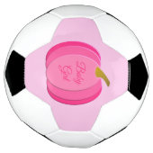 ピンクかわいらしベビーガールカボチャカスタムン サッカーボール (回転)