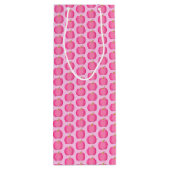 ピンクかわいらしベビーガールカボチャカスタム新生児 ワインギフトバッグ (裏面)