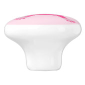 ピンクかわいらしベビーガールキツネ子供部屋 セラミックノブ (側面)