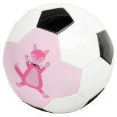 ピンクかわいらしベビーガールキツネ サッカーボール (3/4)
