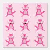 ピンクかわいらしベビーガールキツネ 壁紙 (正面)