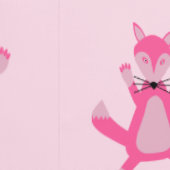ピンクかわいらしベビーガールキツネ 壁紙 (縫い目)