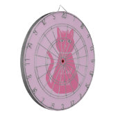 ピンクかわいらしベビーガールキャットカスタムパパ ダーツボード (正面左)