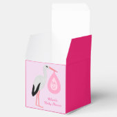 ピンクかわいらしベビーガールストルクカスタムベビーシャワー フェイバーボックス (オープン)