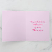 ピンクかわいらしベビーガールストルクカスタム カード (内部)