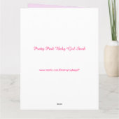 ピンクかわいらしベビーガールストルクカスタム カード (裏面)