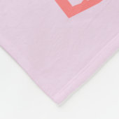 ピンクかわいらしベビーガールストルクカスタム フリースブランケット (角)