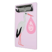 ピンクかわいらしベビーガールストーク ミニクリップボード (アングル2)