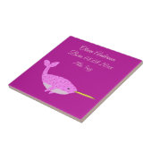 ピンクかわいらしベビーガールナルファルカスタム誕生 タイル (側面)