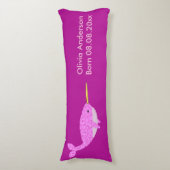 ピンクかわいらしベビーガールナルファルカスタム誕生 ボディピロー (正面縦)