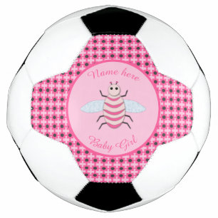 ピンクかわいらしベビーガールビーカスタムビー サッカーボール