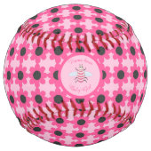 ピンクかわいらしベビーガールビーカスタムビー ソフトボール (正面)