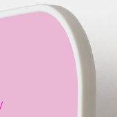 ピンクかわいらしベビーガールユニコーン名前をカスタムする ピックルボールラケット (左詳細)