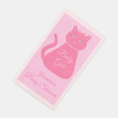 ピンクかわいらしベビーガール猫カスタム赤ちゃんシャワー (コーナー)