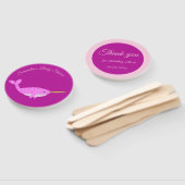 ピンクかわいらしベビーガールNARWHALベビーシャワーカスタム ハンドファン (組立なし)