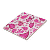 ピンクかわいらしペイズリーパターンアクセサリ – 名前の追加 タイル (側面)