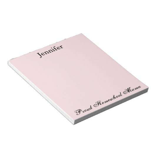 ピンクかわいらしホメ誇りを持ったスコールママ ノートパッド (アングル)