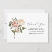 ピンクかわいらしホワイトフローラ100誕生日ありがとう (正面)