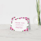ピンクかわいらしホワイトフローラ30歳の誕生日 サンキューカード (正面)