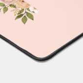 ピンクかわいらしボヘミアフローラパーソナル引用文 デスクマット (コーナー)