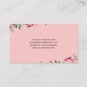 ピンクかわいらしボホ山花 名刺 (裏面)