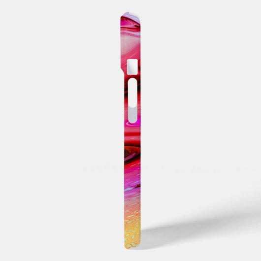 ピンクかわいらしモダンブルースワール大理石の水色 Case-Mate iPhoneケース (裏面 / 左)