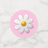 ピンクかわいらしユニコーン誕生日 コンフェッティ (スモール正面)