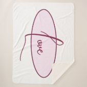 ピンクかわいらしラブタイポグラフィ シェルパブランケット (正面)