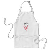 ピンクかわいらしラブフローラハート スタンダードエプロン (正面)