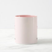 ピンクかわいらしラブフローラハート マグカップ (中央)