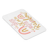 ピンクかわいらしレインボー勇気付けられる引用文 マグネット (右側)