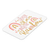 ピンクかわいらしレインボー勇気付けられる引用文 マグネット (左側)