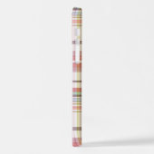 ピンクかわいらしレッドブルーグリーン白タータンチェックパターン iPhoneケース (左側面)