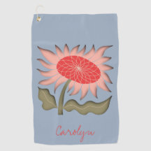 ピンクかわいらしレトロ3Dひまわり