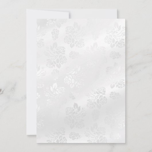 ピンクかわいらしレースクロスバプテスマ招待状 招待状 (裏面)