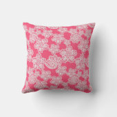 ピンクかわいらしレース枕 クッション (裏面)