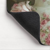 ピンクかわいらしローズインヴィンテージアンティーク中国ティーポット マウスパッド (コーナー)