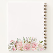 ピンクかわいらしローズフラワーフローラベーキングレシピ ノートブック (裏面)