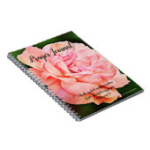 ピンクかわいらしローズフラワー祈りの言葉雑誌手帳 ノートブック (右側)