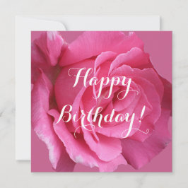 ピンクかわいらしローズフローラカスタマイズ可能なアンジェラ名 シーズンカード