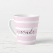 ピンクかわいらしローズフローララテマグ カフェラテマグ (左アングル)