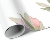 ピンクかわいらしローズフローラ ラッピングペーパー (ロールコーナー)