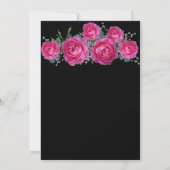 ピンクかわいらしローズブーケフローラ確認 招待状 (裏面)